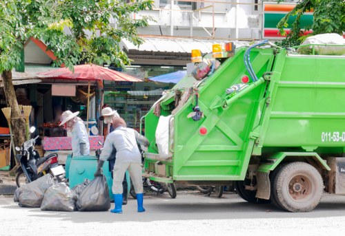 Electric low-emission van used for eco-friendly house clearance